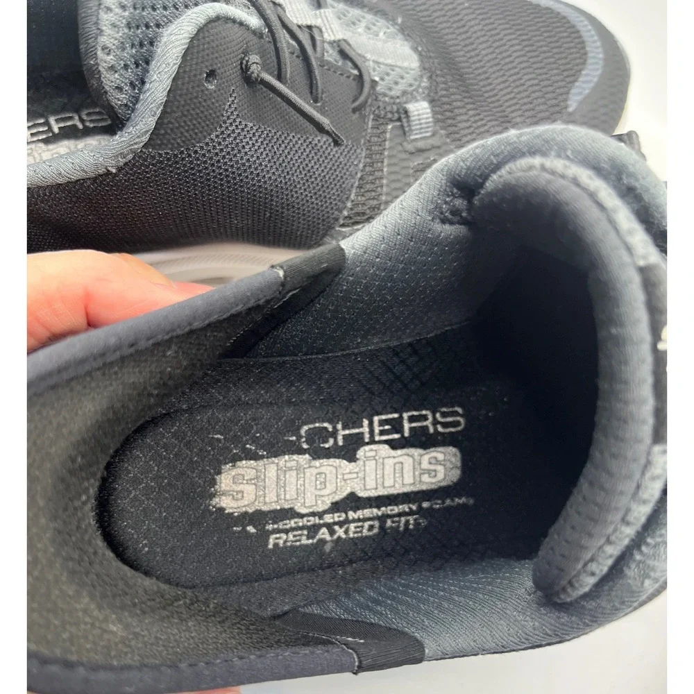 Skechers Slip Ins Glide‎ Step Women's Black Mesh Sneakers Size 7.5
